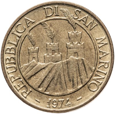 купить Сан-Марино 20 лир (lire) 1974