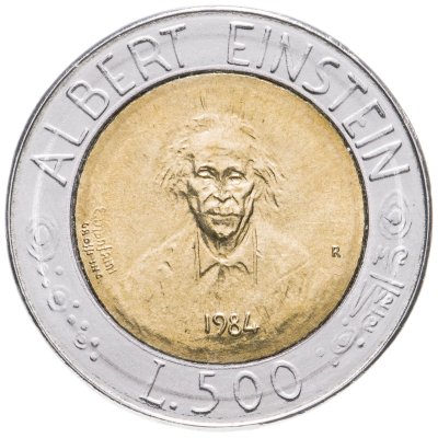 Купить Сан-Марино 500 лир 1984 "Альберт Эйнштейн"