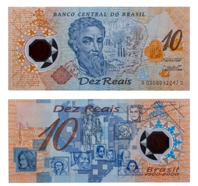 купить Бразилия 10 реалов 2000 500 лет открытия Бразилии