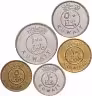 Купить Кувейт набор из 5 монет: 5, 10, 20, 50, 100 филсов 2012-2018 (магнитные)