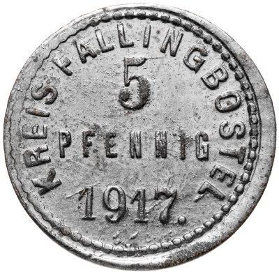 купить Германия, Ганновер, Фаллингбостель 5 пфеннигов 1917