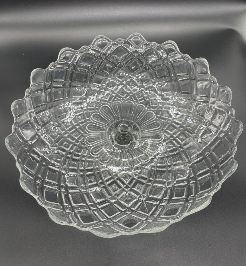 Фруктовница, стекло, пресс, Дятьковский хрустальный завод, СССР, 1970 ...