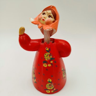 купить Кукла-болванчик "Плясунья" (танцующая), пластик, колкий, роспись, СССР, 1950-1960 гг.