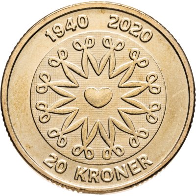 купить Дания 20 крон 2020 "80 лет со дня рождения Королевы Маргрете II"