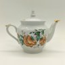 Купить Заварочный чайник с цветочным декором, фарфор, деколь, золочение, Городницкий фарфоровый завод, Россия, 1970-2000 гг.