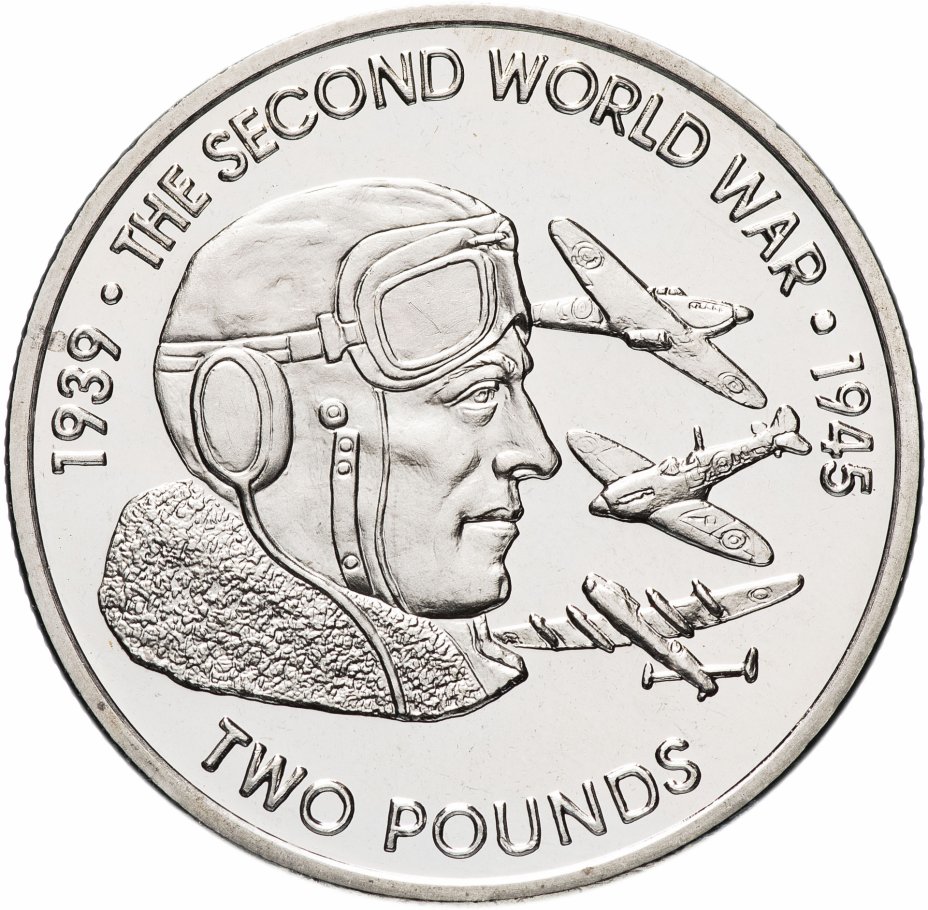купить Британская Территория Индийского океана 2 фунта 2019 "Вторая мировая война-Авиация"