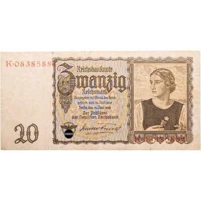 купить Германия, Третий рейх 20 рейхсмарок (reichsmark) 1939