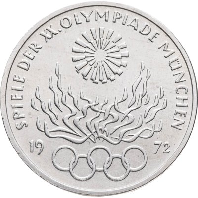 купить Германия (ФРГ) 10 марок 1972 F "Олимпиада в Мюнхене - Олимпийский огонь"