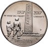 Купить США 50 центов (1/2 доллара, half dollar) 2017 D 100 лет организации "Boys Town", знак монетного двора:  "D" - Денвер, в буклете с маркой
