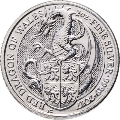 купить Великобритания 5 фунтов (pounds) 2017 "Звери королевы - Красный дракон Уэльса"