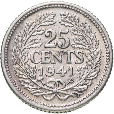 купить Нидерланды 25 центов (cents) 1941