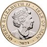 Купить Остров Мэн 2 фунта 2021 "140 лет женскому избирательному праву - Эстер Ки"
