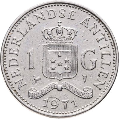 купить Нидерландские Антильские острова 1 гульден (gulden) 1971