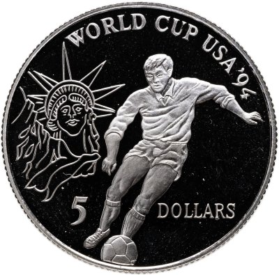 купить Ниуэ 5 долларов (dollars) 1991 Чемпионат мира по футболу США 1994