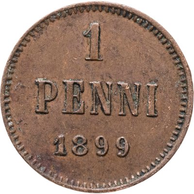купить 1 пенни 1899, монета для Финляндии