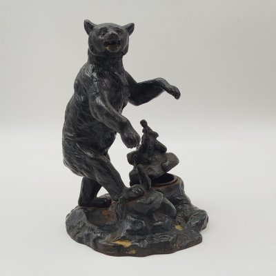 купить Чернильница (статуэтка) "Медведь", чугун, крашение, Каслинский чугунолитейный завод (Касли), СССР, 1956 г.
