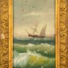 Купить Картина "Морской пейзаж" в раме, дерево, масло, золочение, Западная Европа, 1880-1910 гг.