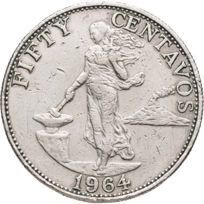 купить Филиппины 50 сентаво (centavos) 1964