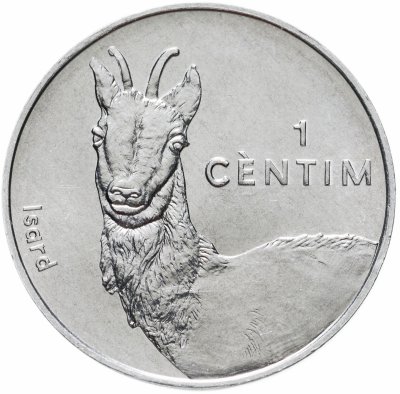 купить Андорра 1 сантим (centim) 2002 Isard (Пиренейская серна)