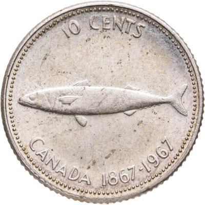 купить Канада 10 центов (cents) 1967 100 лет Конфедерации Канада