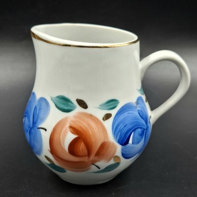купить Молочник с цветочным декором, фарфор, роспись, золочение, Барановский фарфоровый завод, СССР, 1970-1990 гг.