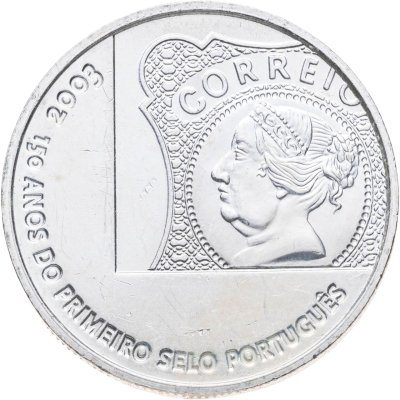 купить Португалия 5 евро (euro) 2003 150 лет первой почтовой марке Португалии