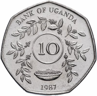 купить Уганда 10 шиллингов 1987