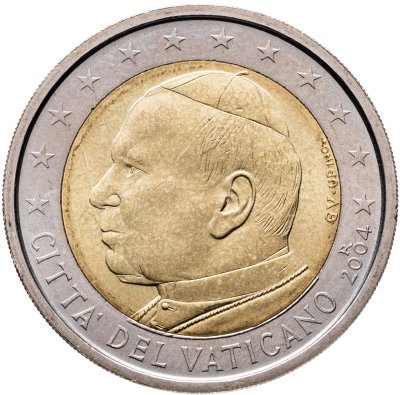 купить Ватикан 2 евро (euro) 2004 "Портрет Папы Иоана Павла II"