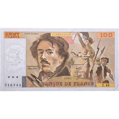 купить Франция 100 франков 1981 года (Pick 154b)