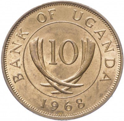 купить Уганда 10 центов 1968