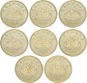 Купить Китай набор из 8 монет 1 юань (yuan) 2008 "XXIX летние Олимпийские игры, Пекин 2008 - Талисманы олимпиады"