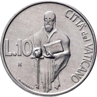 купить Ватикан 10 лир (lire) 1991