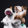 Купить Чернильница «Медвежата», скульптор Е.И. Чарушин, фарфор, роспись, золочение, Ленинградский фарфоровый завод (ЛФЗ), СССР, 1950-1960 гг.
