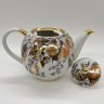 Купить Чайник заварочный "Золотая осень", фарфор, деколь, золочение, люстр, Ленинградский фарфоровый завод (ЛФЗ), СССР, 1970-1990 гг.