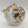 Купить Чайник заварочный "Золотая осень", фарфор, деколь, золочение, люстр, Ленинградский фарфоровый завод (ЛФЗ), СССР, 1970-1990 гг.
