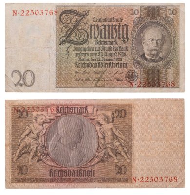 купить Германия 20 марок 1929 года