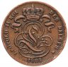 Купить Бельгия 1 сантим (centime) 1901 Надпись на французском - 'DES BELGES'