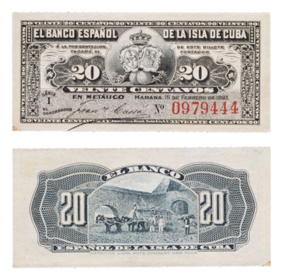 купить Куба 20 сентаво 1897 года P-53