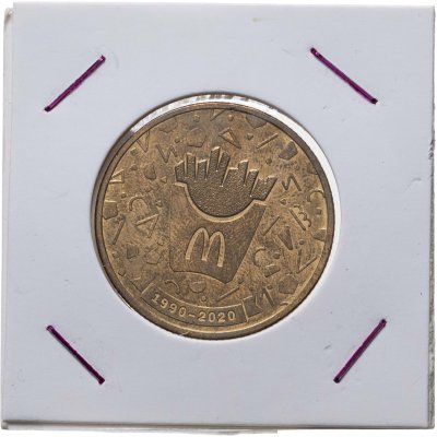 купить Памятный жетон (Маккоин) Макдоналдс "30 лет дружбы в России 1990-2020" Картошка ММД