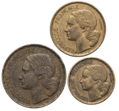 купить Франция набор из 3 монет 1950-1959 "Петухи"