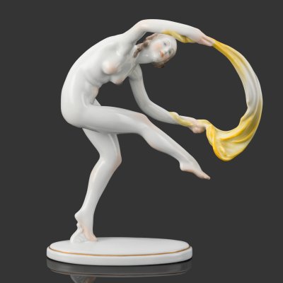 купить Статуэтка "Танцовщица", фарфор, роспись, золочение, Herend (Херенд), Венгрия, 1970-1990 гг.
