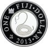Купить Фиджи 1 доллар 2013 "Китайский гороскоп - Год змеи" в футляре с сертификатом