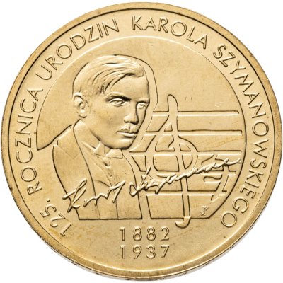 купить Польша 2 злотых 2007 "125 лет со дня рождения Кароля Шимановского"