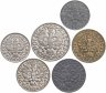 Купить Польша, набор монет от 5 до 50 грошей 1923 года (6 шт.)