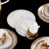 Купить Сервиз кофейный "Охота" на 4 персоны (15 предметов), фарфор, деколь, золочение, Lichte Porzellan (Лихте), ГДР, 1976-1994 гг.