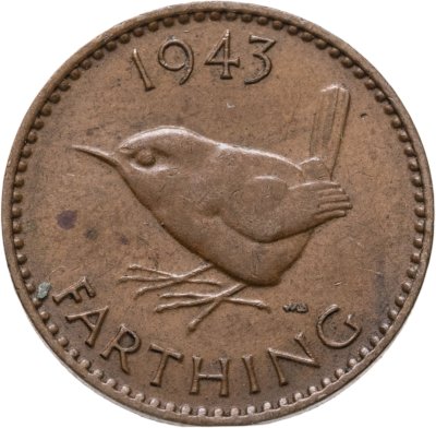 купить Великобритания 1 фартинг 1943