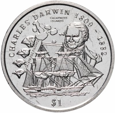купить Сьерра-Леоне 1 доллар (dollar) 1999 Чарльз Дарвин