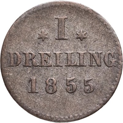 купить Гамбург 1 дрейлинг 1855