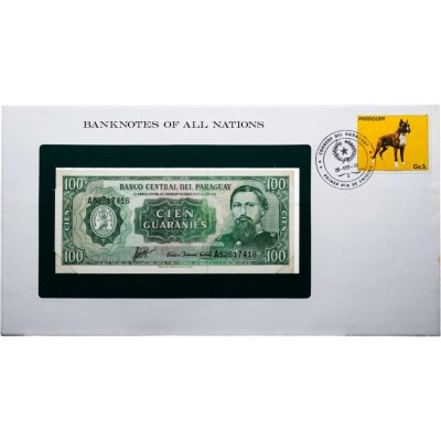 купить Парагвай 100 гуарани 1982 в конверте с маркой