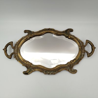 купить Зеркало настенное, выполненное в стиле барокко, металл, крашение, зеркальное полотно, Западная Европа, 1930-1950 гг.